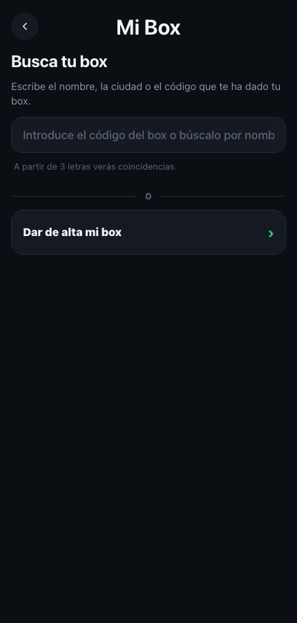Ma box sans box : la recherche et « Créer ma box ».